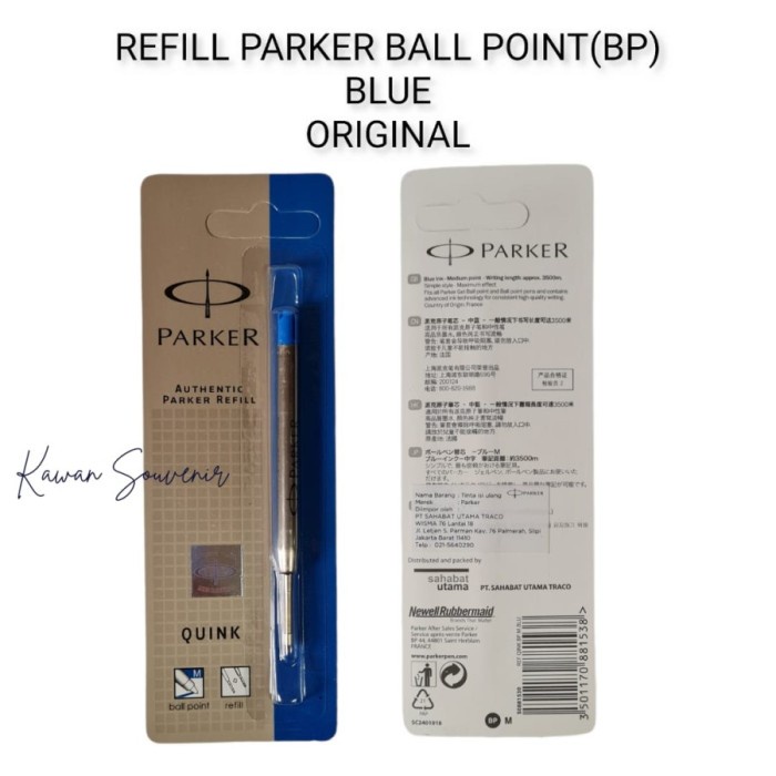 

Lucu Reffil Parker Original Blue Ballpoint / Isi Ulang Parker Biru Bp Limited