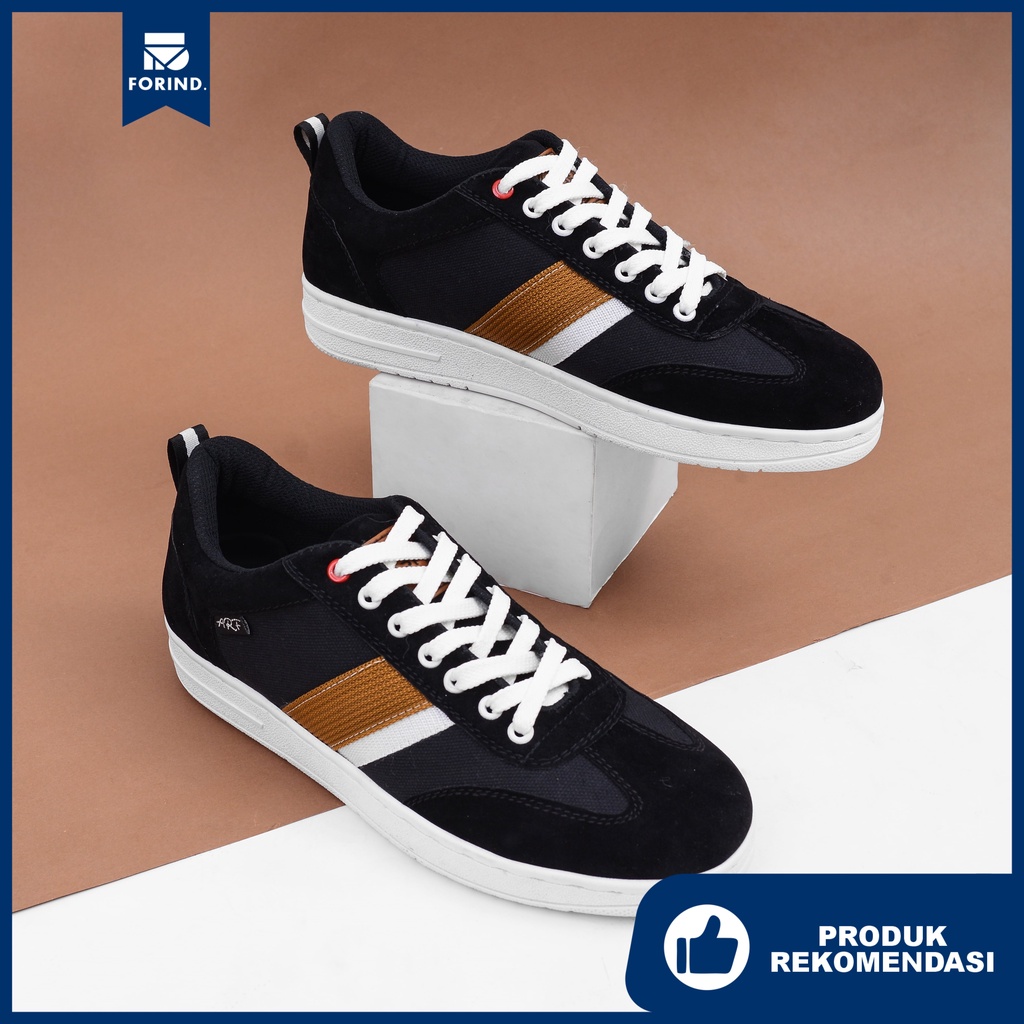 Wilson Black | Sepatu Sneakers Putih Pria Casual Polos Original Putih Cowok Ori Footwear | FORIND x ARF