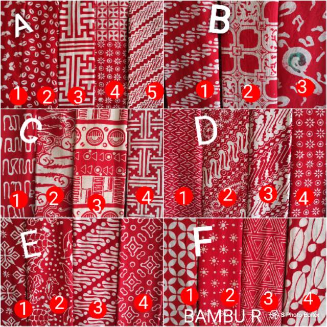 Hn Kain Batik Merah Purih Batik Kemerdekaan Hut Ri Kain Batik Garutan Shopee Indonesia