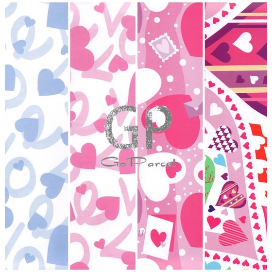 ( 5 Lembar ) KERTAS KADO SR GLOSY - GIFT WRAPPING PAPER LOVE VALENTINE HEART WEDDING ENGAGEMENT ROMANTIC HATI