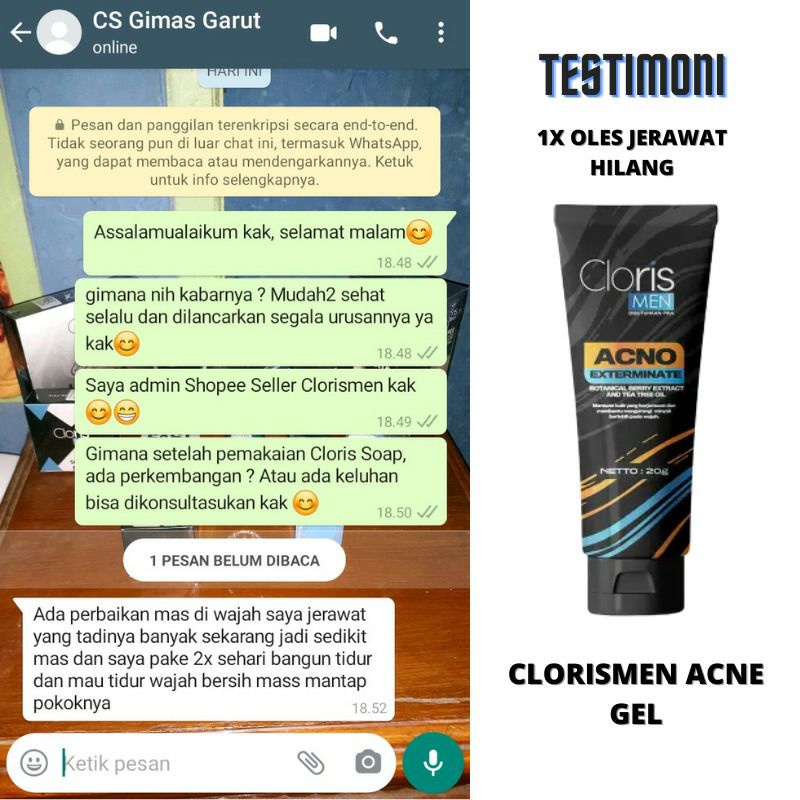 CLORISMEN ACNO SERIES CLORIS MEN Paket Acno Perawatan Wajah Berjerawat Skincare Pria Atasi Jerawat Komedo Beruntusan Dan Bopeng Bekas Jerawat Flek Hitam Meregenerasi Kulit Wajah Kembali Mulus Original BPOM-5