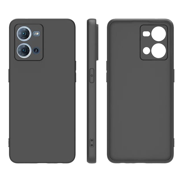 PROMO Paket 3IN1 Case Black Matte For RENO 8 4G SoftCase Premium Black Matte Free Tempered Glass Layar &amp; Tempered Glass Camera Belakang Handphone