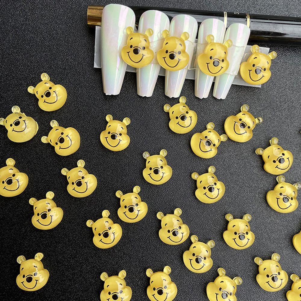 [Elegan] 3d Dekorasi Nail Art Resin 10Pcs/set Hewan Kucing Bebek Kartun Nail Art Berlian Imitasi