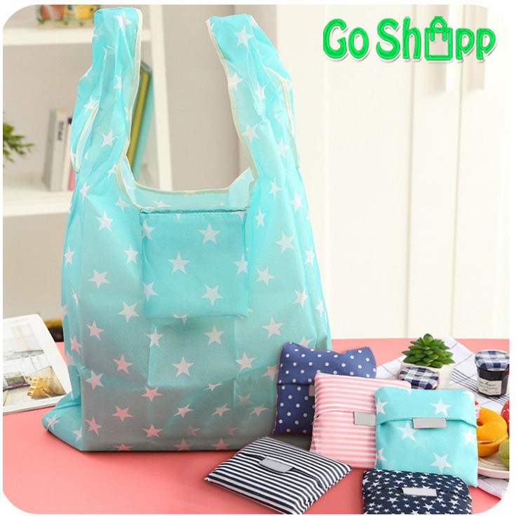 Tas Belanja Lipat Ramah Lingkungan Nylon Foldable Reuseable - Shopping Bag Serbaguna Import [SB01]