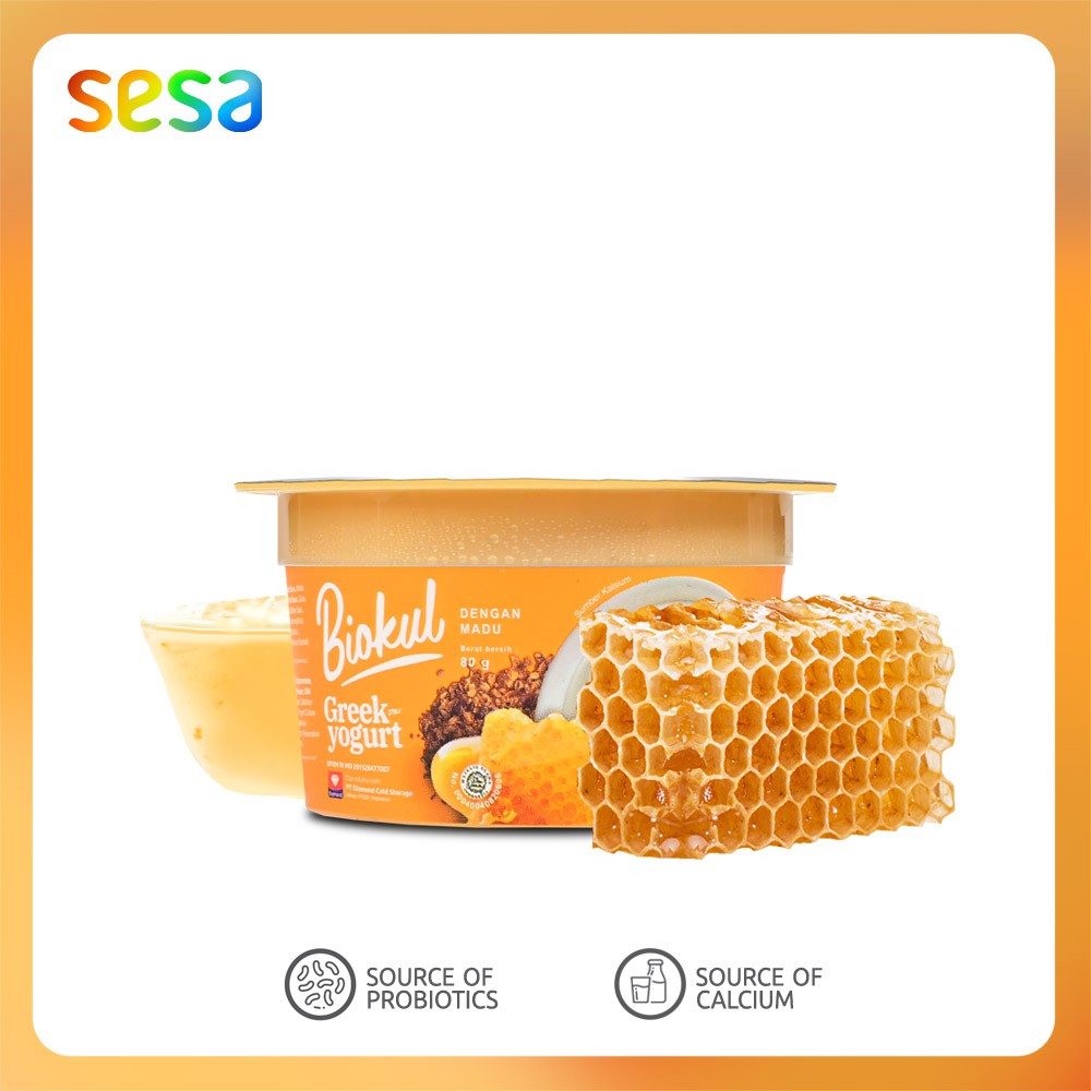 

BIOKUL Greek Yogurt Honey 80gr - Minuman Kesehatan Pencernaan