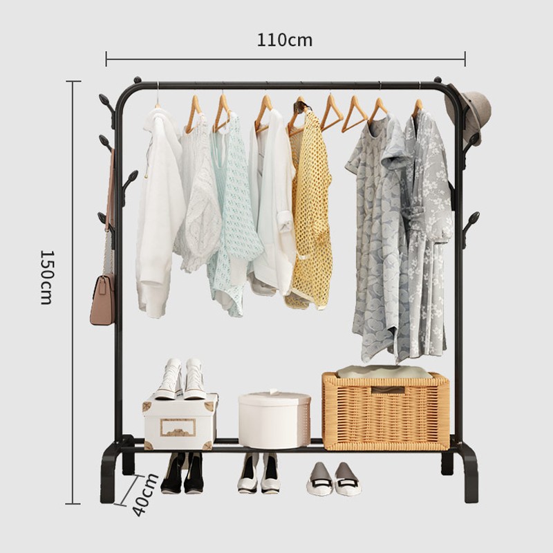 HomiHomi Rak Gantung Single Pole Cloth Hanger Jemuran Baju Pakaian Minimalis Stand Hanger GHR006