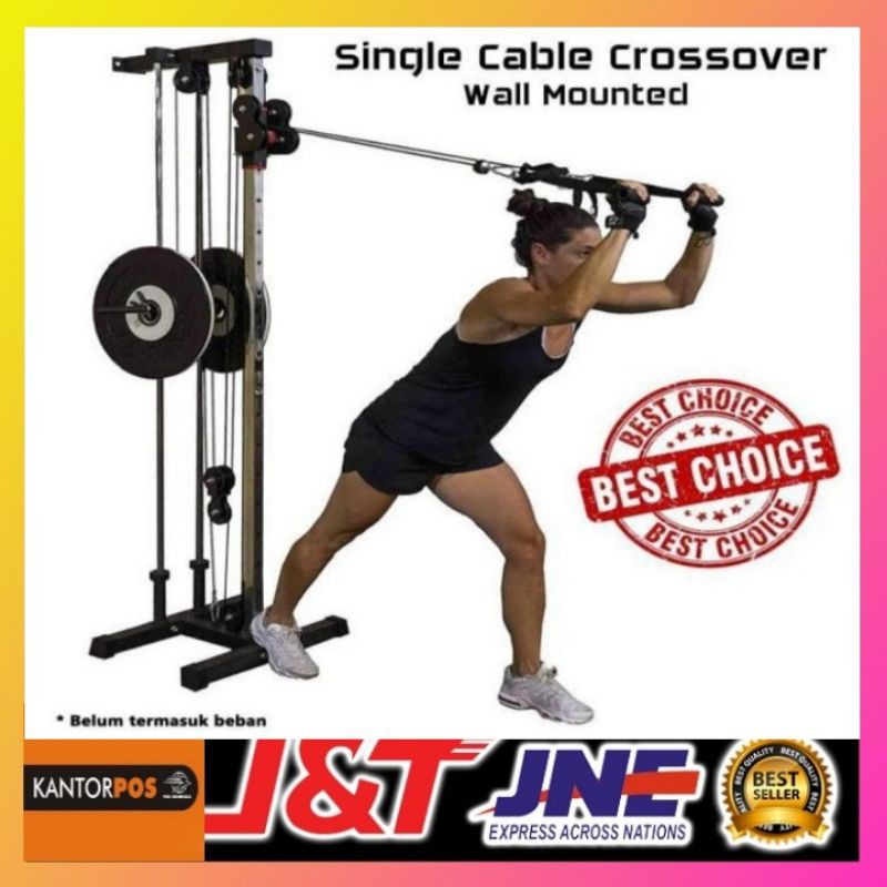 singgel cable crossover(original)singel cable crossover-alat angkat beban-alat olahraga-fitnes