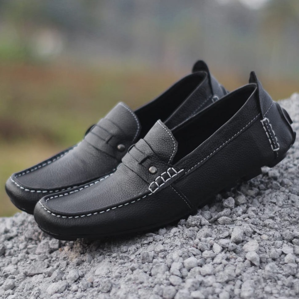 Sepatu Slip On Slop Pria Kulit Asli LACOSTE GTJ2 Original Handmade Bandung