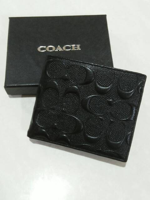 Dompet coach lipat pendek kulit import