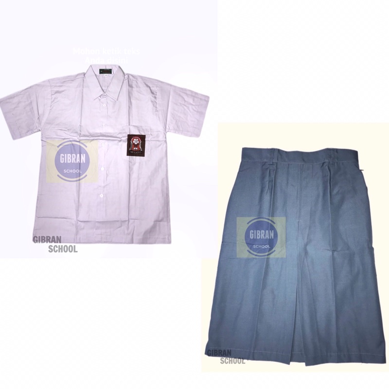Seragam Sekolah Setelan SMA Perempuan Baju Pendek Rok Pendek