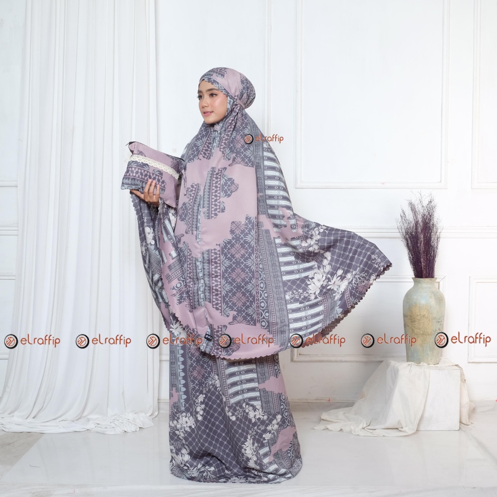 Mukena Dewasa Satin Motif Printing 2in1 MedinaSeries