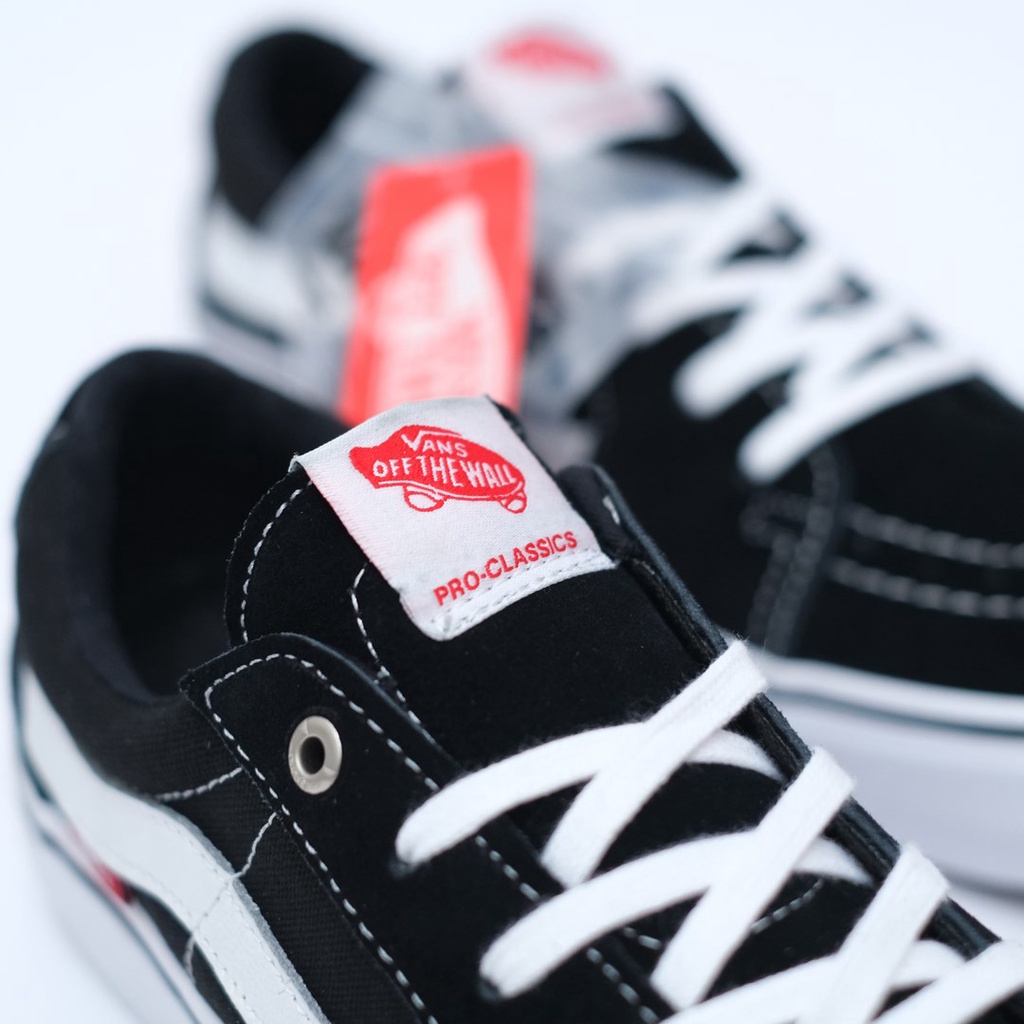 SALE DISKON! V4NS PRO SK8-LOW BLACK/WHITE 100% ORIGINAL BNIB