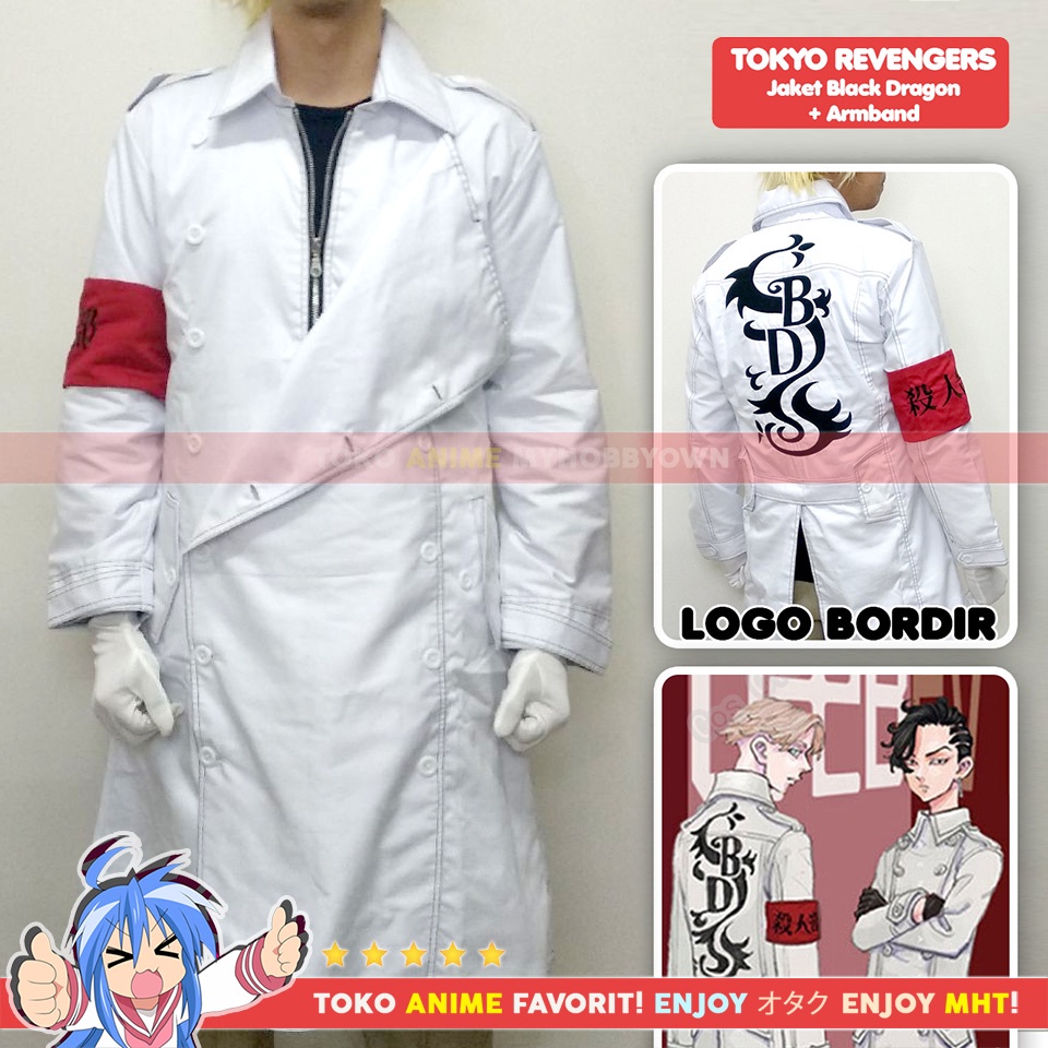 Jaket Parka Jubah Black Dragon Tokyo Revengers Inui Inupi Seishu Kokonoi Hajime Kostum Cosplay