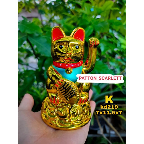 KUCING MANEKI KUCING MANEKI NEKO KUCING HOKI LUCKY CAT PATUNG KUCING KEBERUNTUNGAN PATTON_SCARLETT K