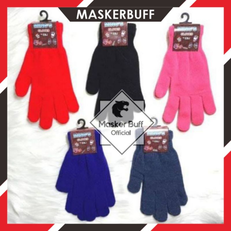 SARUNG TANGAN EBJ POLOS RAJUT / SARUNG TANGAN RAJUT POLOS / SARUNG TANGAN WANITA RAJUT