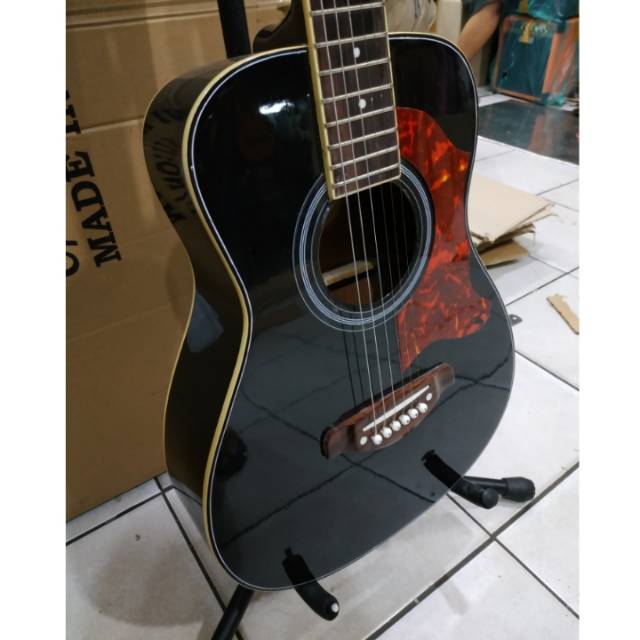 Gitar Akustik Merk Yamaha Ukuran 3/4 Hitam Senar String Trusrod Murah Jakarta