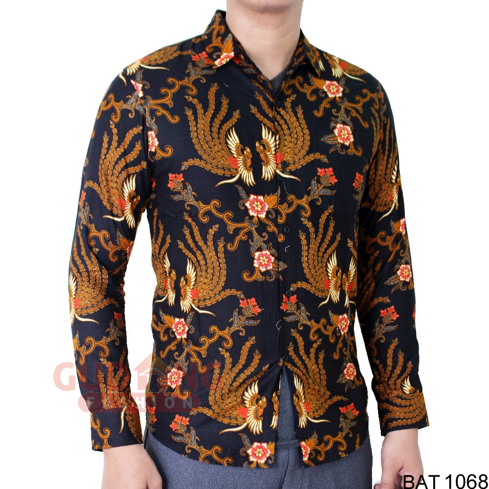 Batik Slim Fit Panjang Pria Keren - BAT 1068