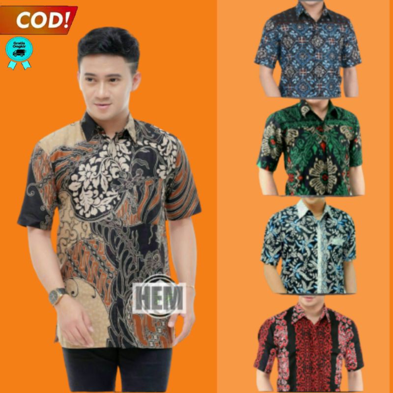 Kemeja Batik Lengan Pendek Baju Pria Batik Malulkhaer