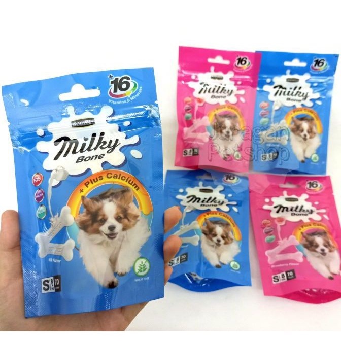 MILKY BONE CALCIUM 70GR | Snack Anjing Calcium Tinggi