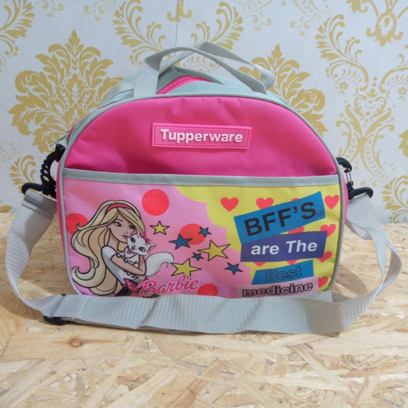 Tas Barbie BFF Tupperware ( Cap Tulisan Tupperware asli Karet) / tas tupperware