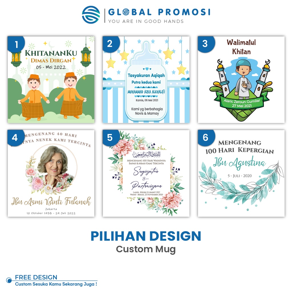 Pilihan Design Custom Mug - Global Promosi