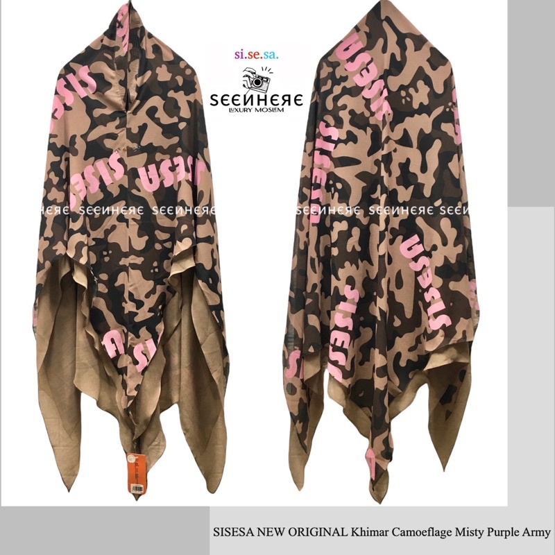 [𝐒𝐄𝐄𝐍𝐇𝐄𝐑𝐄] SISESA NEW ORIGINAL Khimar Camouflage Misty Purple Army