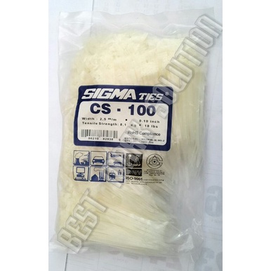 

terbatas Kabel Tis Cable Ties Sigma CS-100 isi 1000 Pcs Putih Limited