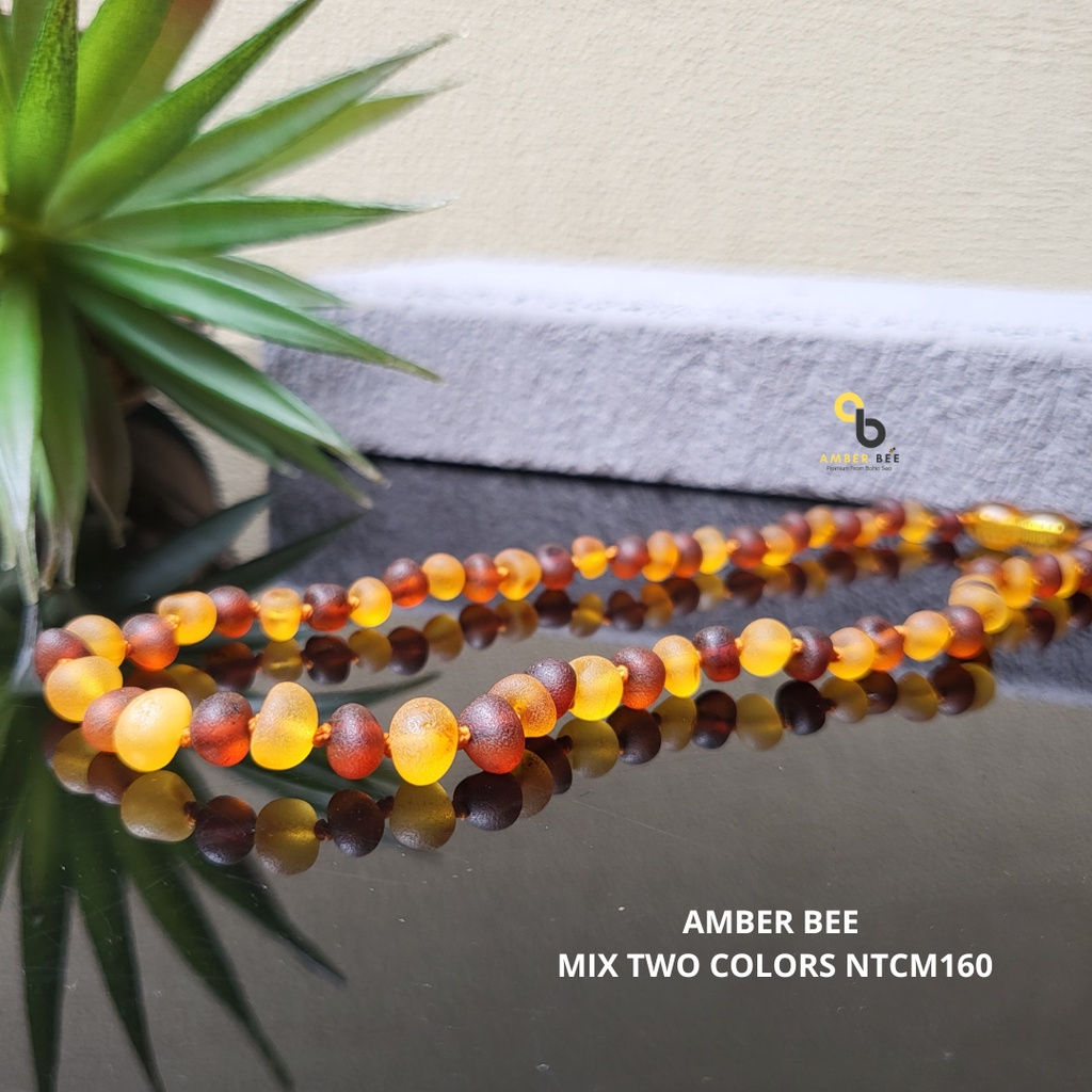 Kalung Amber ORI Baltic Pereda Nyeri Tumbuh Gigi Bayi dan Anak Premium NTCM160 By Amber Bee