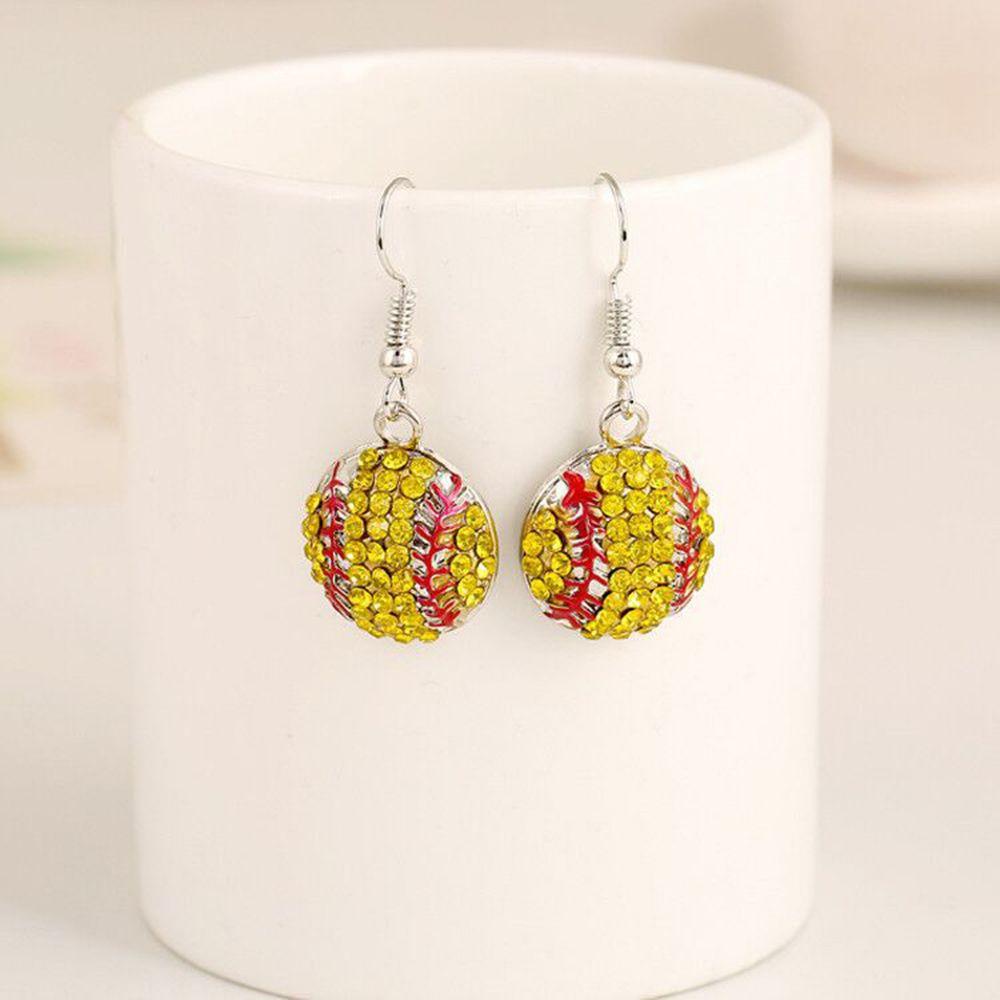 R-flower Ball Drop Earrings Hadiah Voli Baseball Basket Sepak Bola Menjuntai