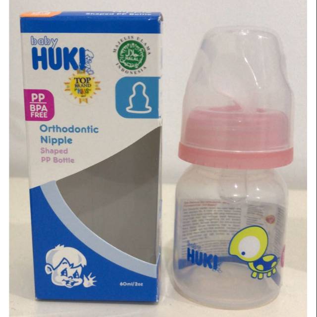 Botol susu bayi baby Huki PP Shaped 60ml deluxe box animal spongebob #325