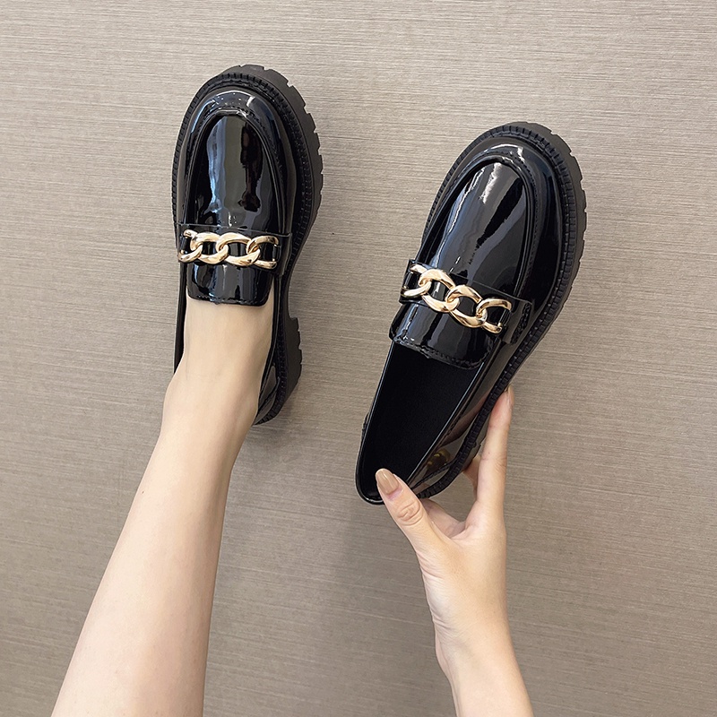 SEPATU WANITA LOAFERS  &quot; JUNE &quot; FASHION RANTAI GOLD PREMIUM 007