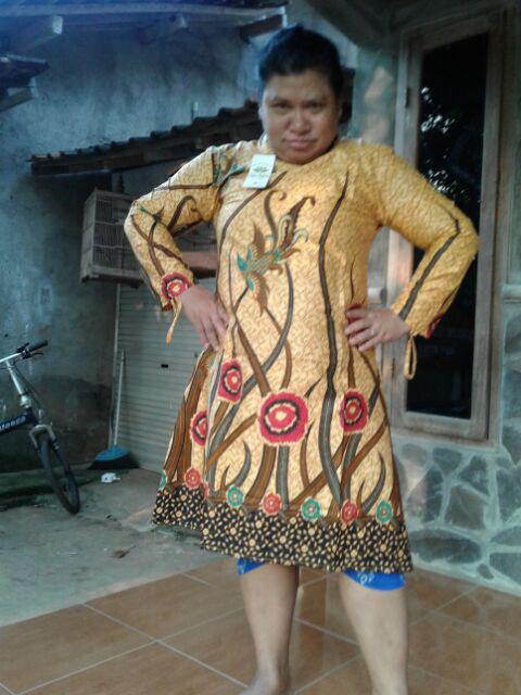 [real Pict]  Batik Couple Super Jumbo Atasan Tunik Kembang Sulur || Bunga Ilalang