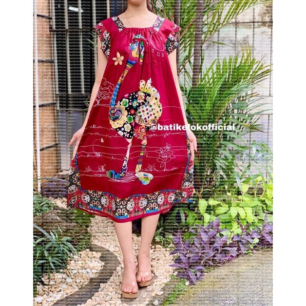 DASTER ELOK SUSUN | KITTY DRESS | KARET LEHER | GROSIR ELOK