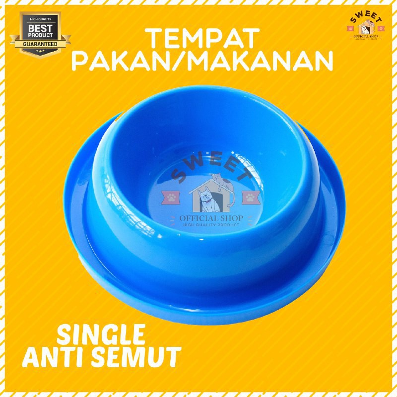 Tempat Pakan / Makan Single Anti Semut Kucing Anjing Hewan