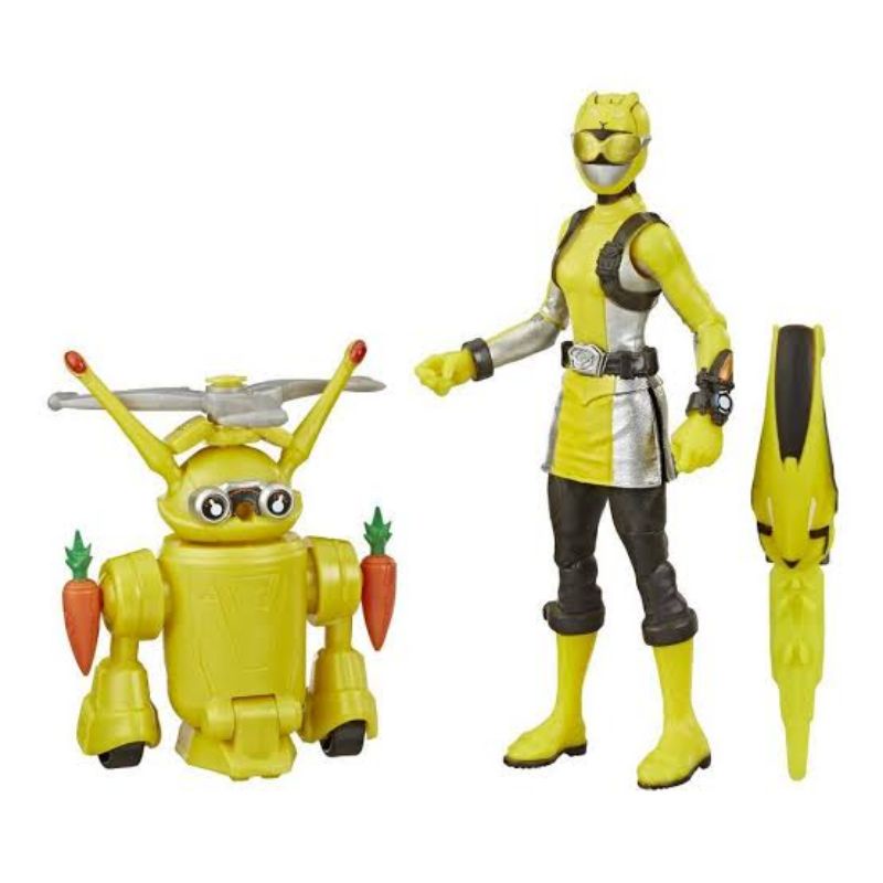 ori original hasbro power rangers yellow ranger and n &amp; morphin jax beastbot beast morphers morph-x key robot hero superhero super toy toys collection action figure boy boys mainan anak cowok laki hadiah kado ultah kuning cewek robot action figure