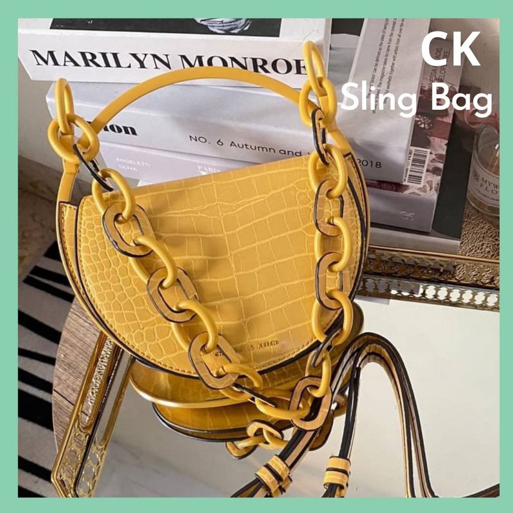 Tas CK 024 Selempang Sling Bag Bahu Crossbody Bag Tali Rantai Fashion Wanita Cewek Kekinian Import