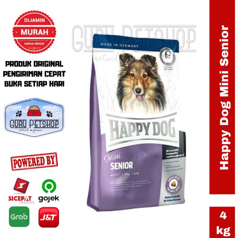 Happy Dog Mini Senior 4kg Freshpack / Makanan Anjing Tua / Mature Dog Food