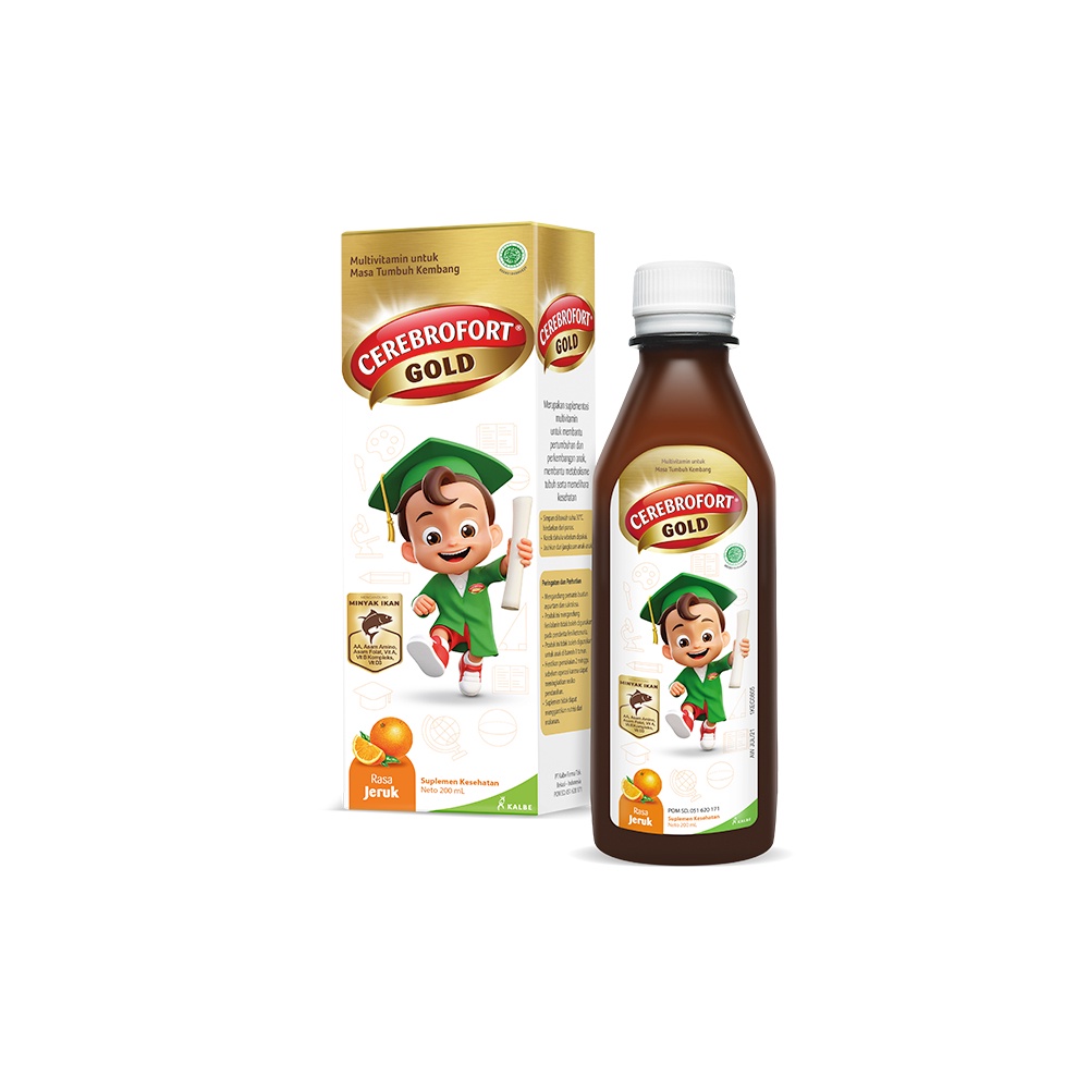 Cerebrofort Gold Original Vitamin Anak 200ml