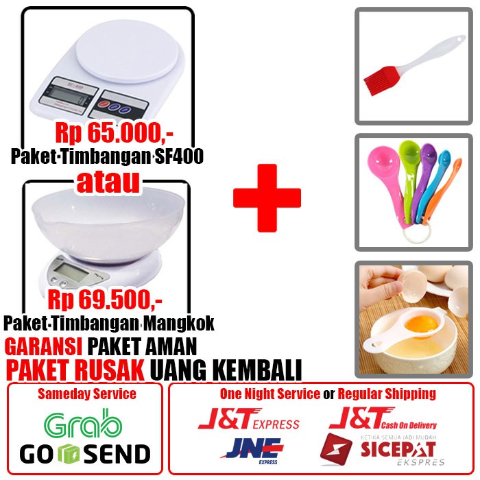 PAKET TIMBANGAN KUE SF400 / MANGKOK [BISA COD] | Shopee Indonesia