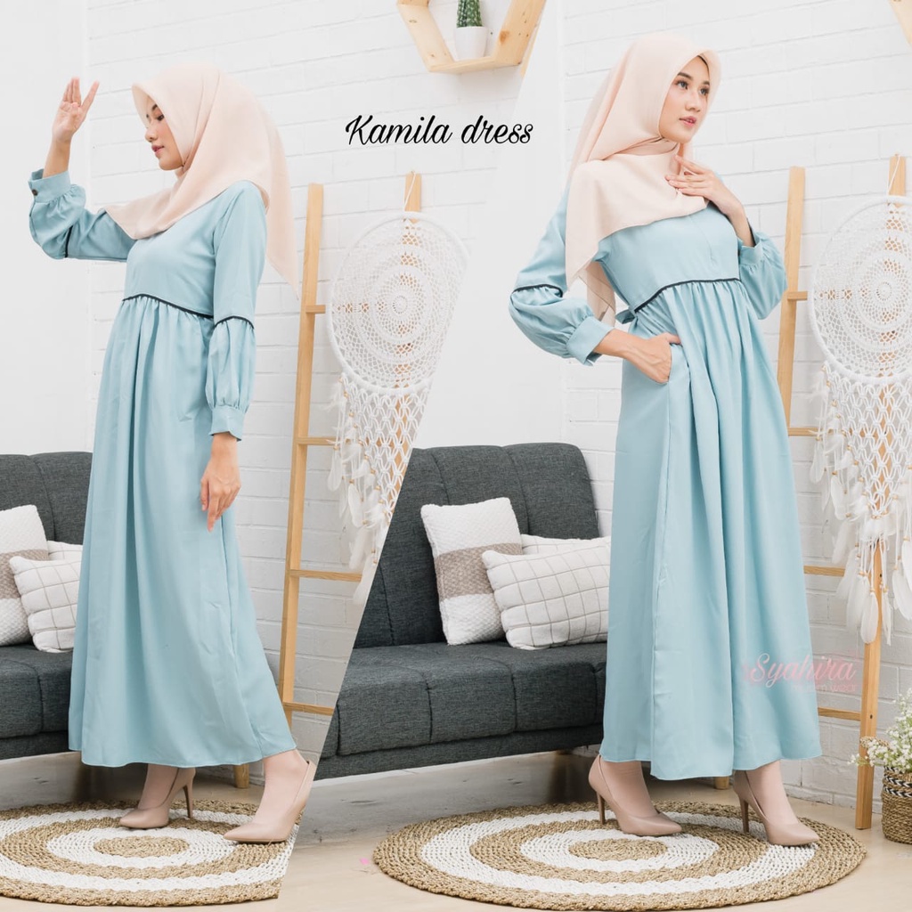 Gamis Jumbo TERBARU - GAMIS LEBARAN- GAMIS POLOS - GAMIS SYAR'I JUMBO Dress syar'i jumbo Gamis asdf BIG size dress Gamis super jumbo LD 140  Gamis Baju wanita muslim Kamila Dress L XL XXL 3XL 4XL LD 140