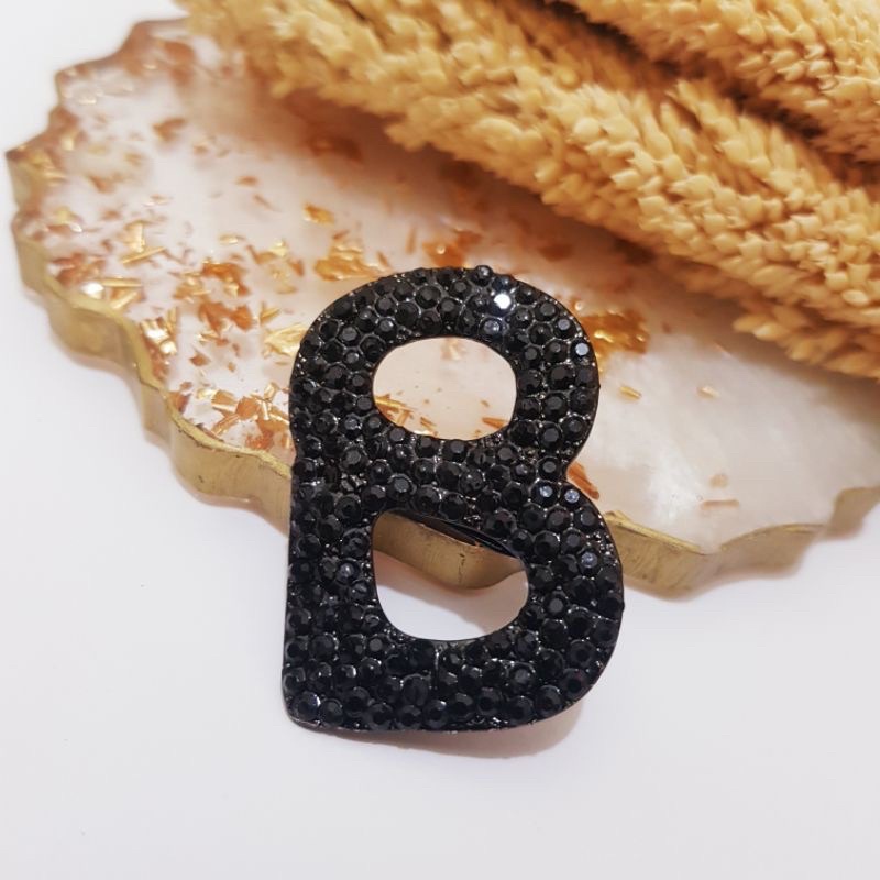 Brooch Buttonscarves KW / Bross Buttonscarves KW / Bross Button KW-05 Black