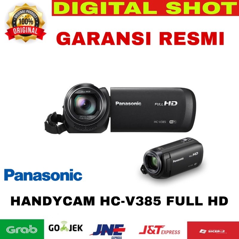 HANDYCAM PANASONIC HC-V385 / CAMCORDER HC V385 WIFI FULL HD ( RESMI )
