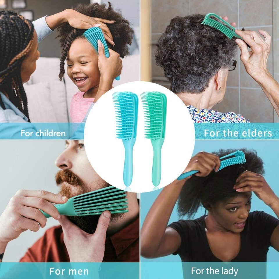 Salon Professional Bristle &amp; Nylon Hairbrush Scalp Massage Comb Wet Hair Brush