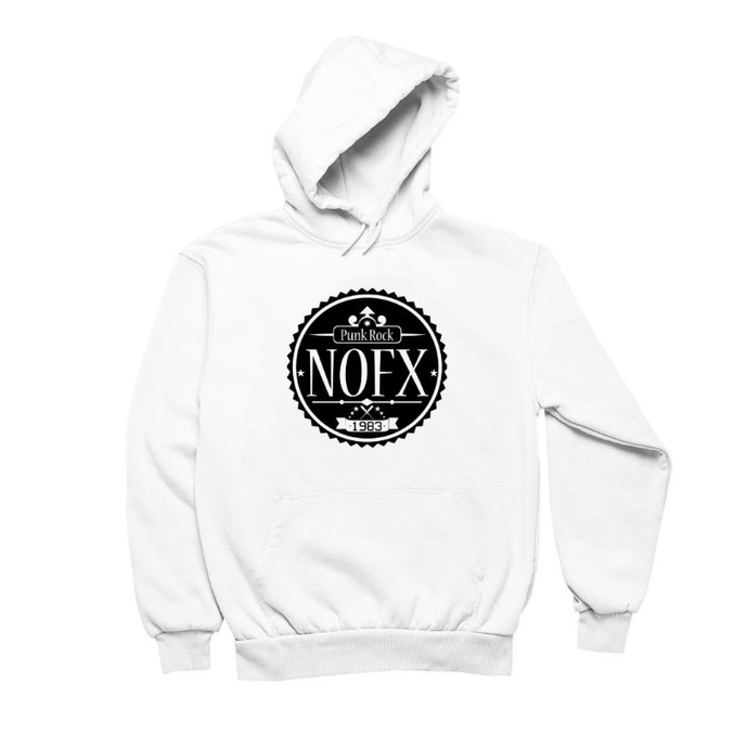 Jaket Hoodie Band PUNK ROCK NOFX Pria Wanita Custom Distro Polos Tebal