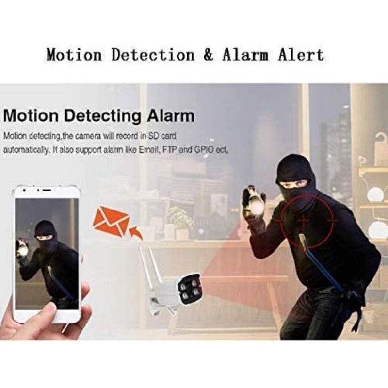 IP Kamera V380 HD 1080p 5MP Outdoor Wifi Cctv Waterproof Wireless