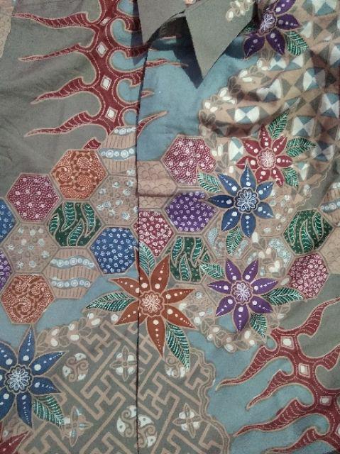 Kemeja Batik Tulis Furing Lengan Pendek  Pria Murah Pekalongan