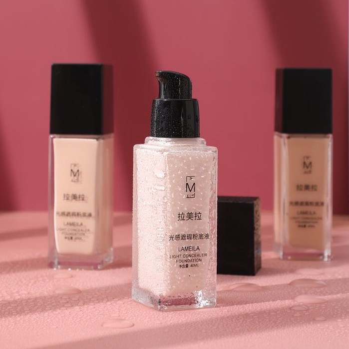 Lameila Light Concealer Foundation Cair Tahan Air Untuk Makeup Wanita cjr 3020