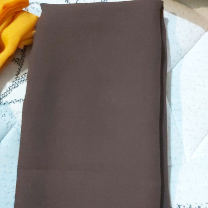 selendang sifon-2 coklat tua