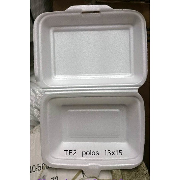 Kotak Makan Gabus / TF2 Polos / per 100 pc / Styrofoam / Sterofoam
