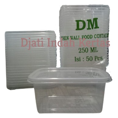 Termurah !!! Thinwal Kotak 250ml 25 psc /Food Container Box Tempat Makanan Plastik Thinwall 250ml